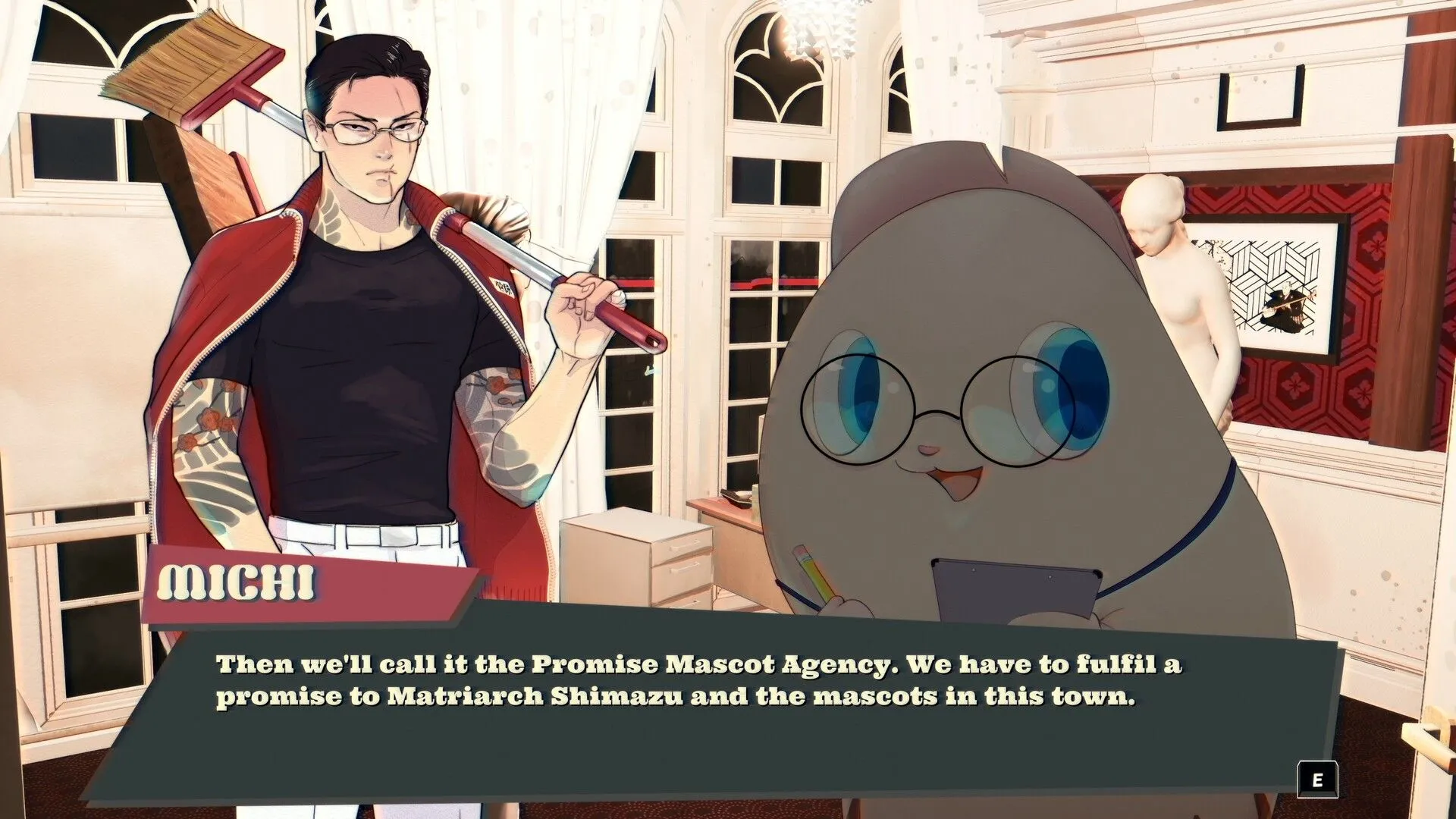 Một trận đấu thẻ bài mini-game trong Promise Mascot Agency để hỗ trợ linh vật biểu diễn