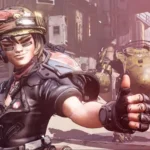 Moze từ Borderlands 3 giơ ngón cái, biểu tượng cho tin vui ngày phát hành Borderlands 4 sớm hơn dự kiến.