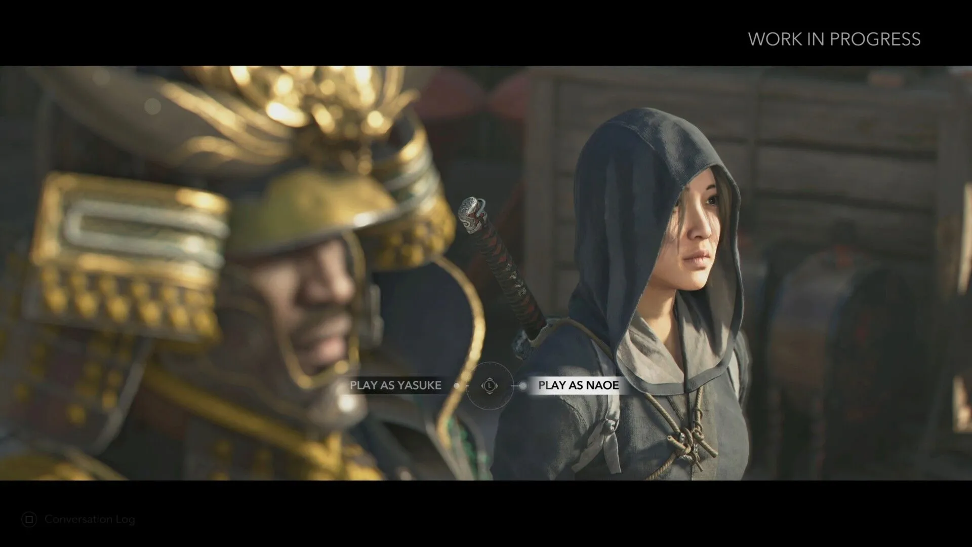 Naoe, nữ shinobi trong Assassin's Creed Shadows, thực hiện kỹ năng ám sát từ trên cao