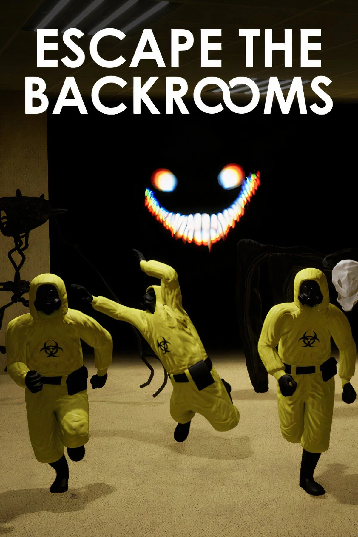 Người chơi khám phá không gian liminal rùng rợn trong game kinh dị Backrooms co-op.