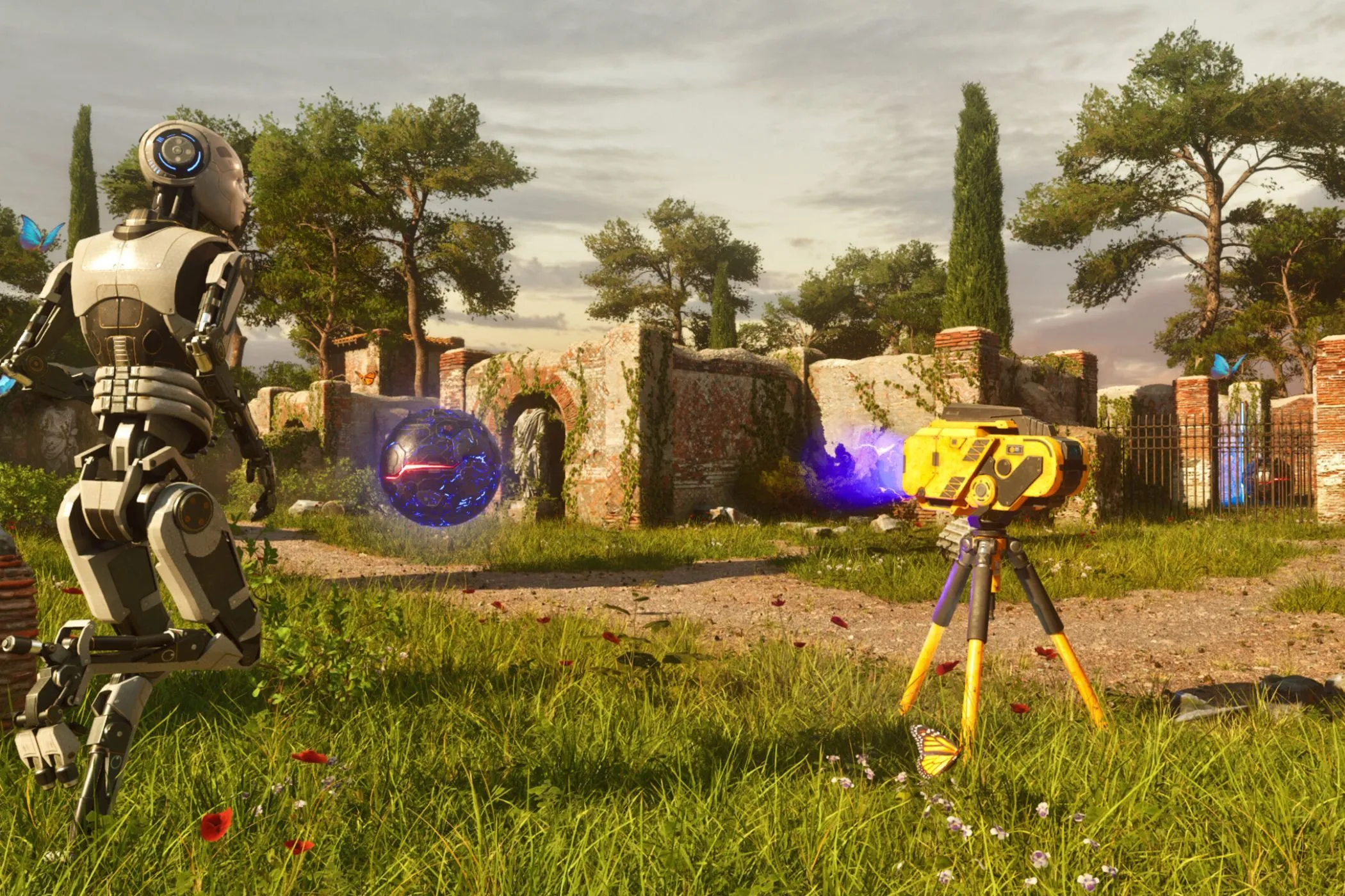 Người máy trong game The Talos Principle, một tựa game giải đố điển hình có thể hưởng lợi từ tính năng chuột trên Nintendo Switch 2.