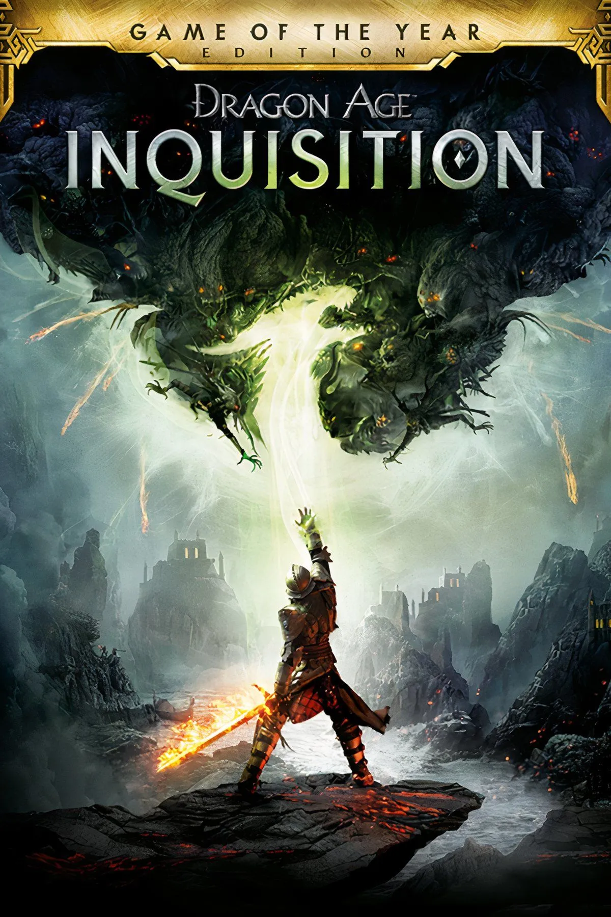Nhân vật chính Dragon Age: Inquisition trên lưng chiến mã, sẵn sàng chiến đấu.