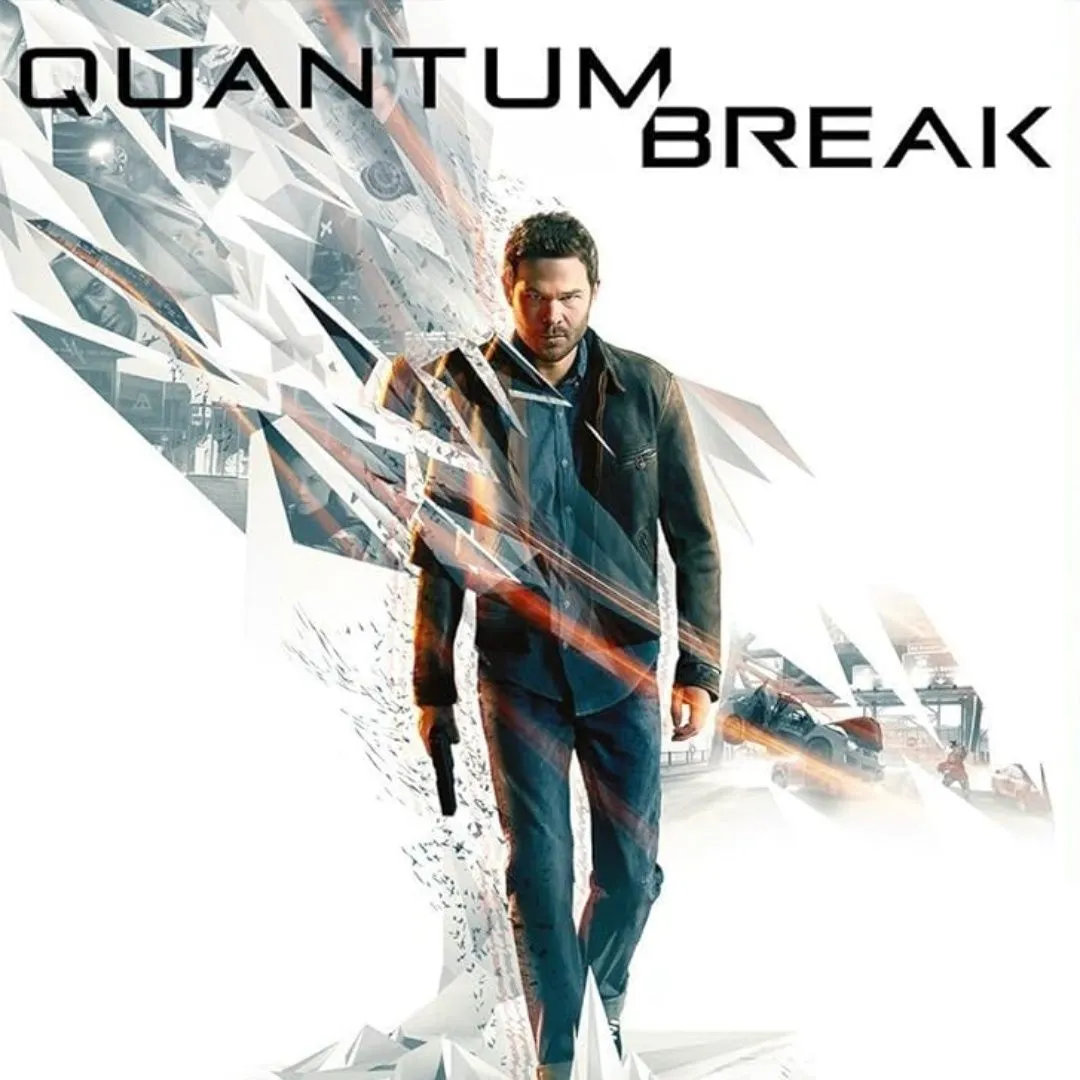 Nhân vật Jack Joyce trong Quantum Break sử dụng năng lực điều khiển thời gian để đóng băng và bắn hạ kẻ địch trong một cảnh chiến đấu đầy kịch tính.