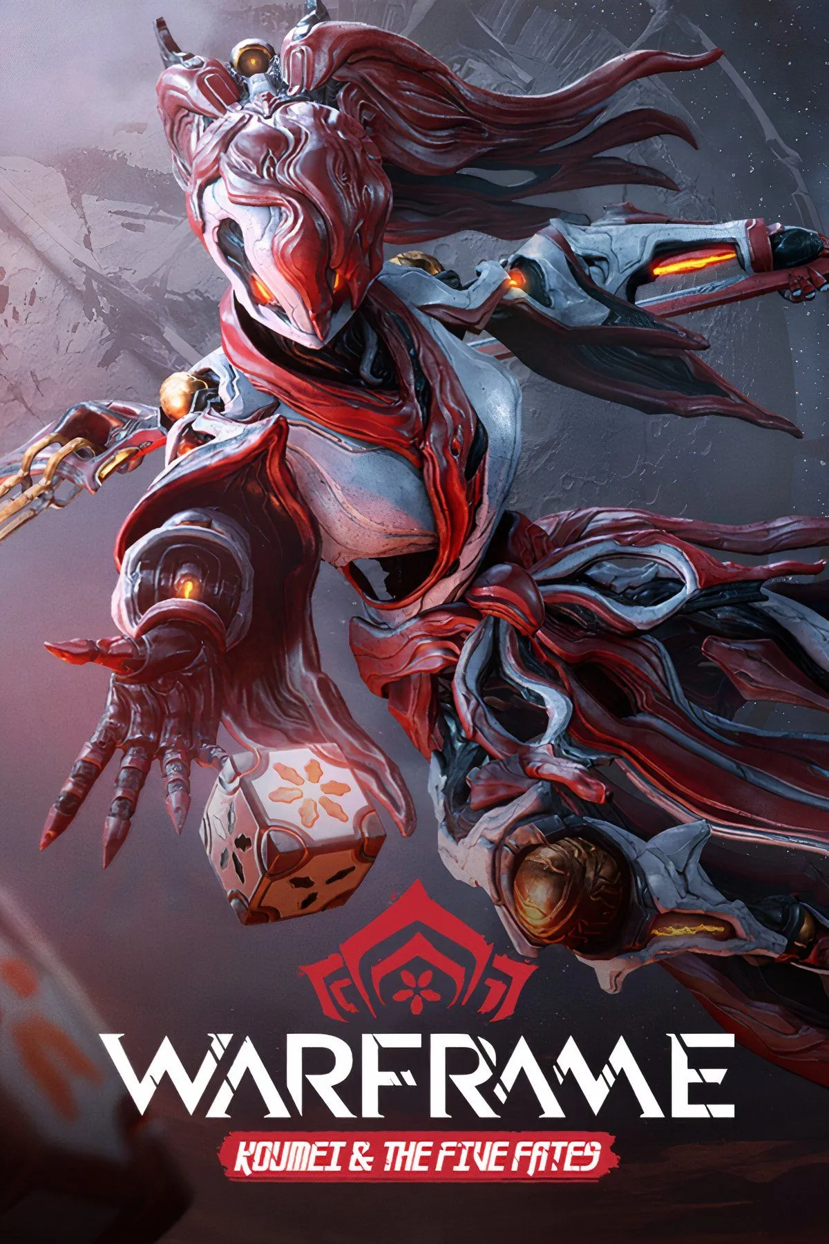 Nhân vật Warframe di chuyển trên chiếc ván trượt K-Drive, minh họa hành trình grind hàng triệu mét để hoàn thành achievement &quot;K-Driven&quot;.