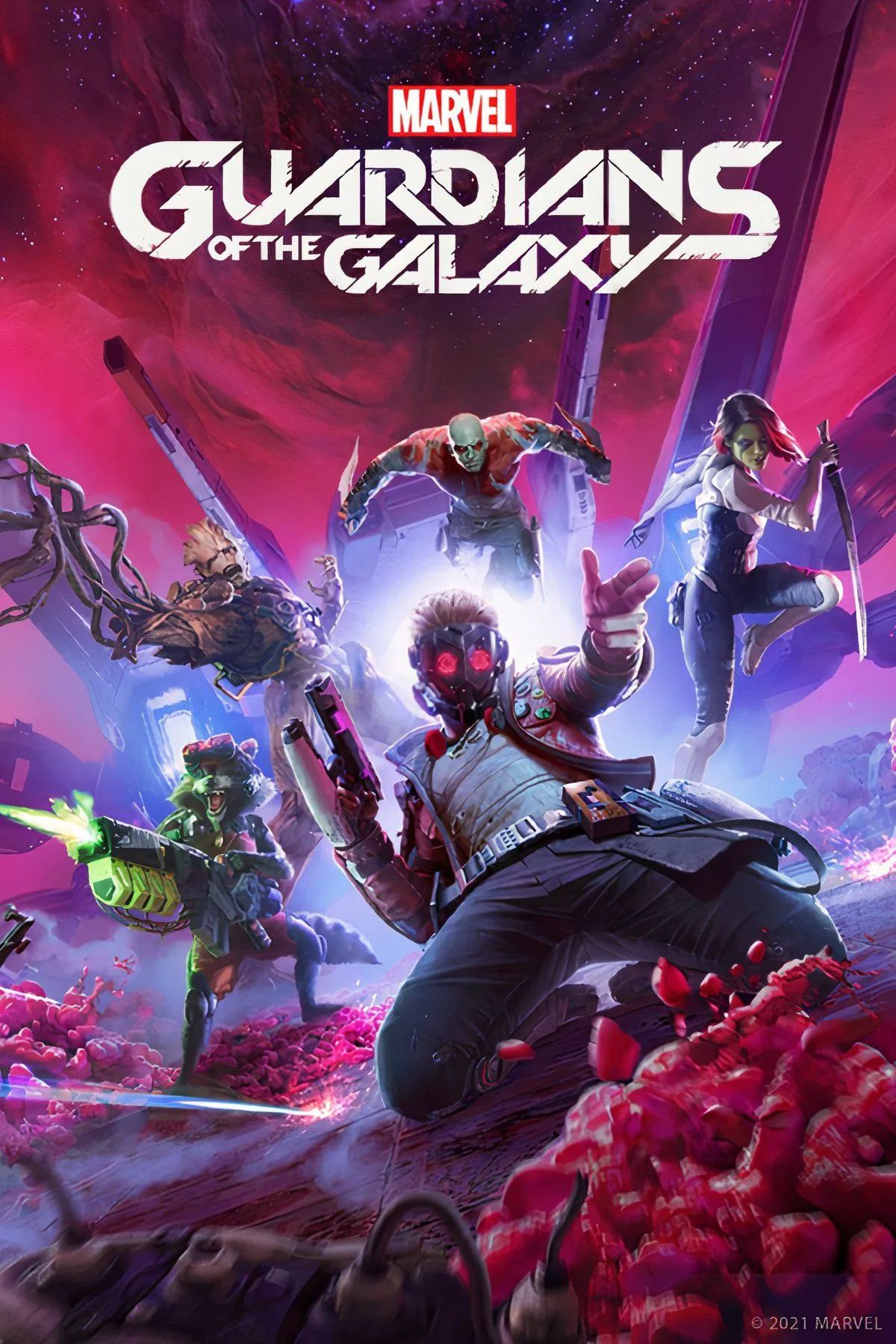 Nhóm vệ binh dải ngân hà trong game Marvel's Guardians of the Galaxy với phong cách riêng biệt