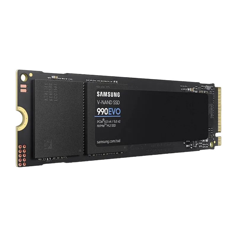 Ổ cứng SSD Samsung 990 Evo dung lượng cao trên nền trong suốt