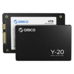 Ổ cứng SSD SATA ORICO 4TB màu đen nổi bật trên nền xanh
