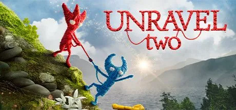 Poster game phiêu lưu Unravel Two với hai nhân vật Yarnys