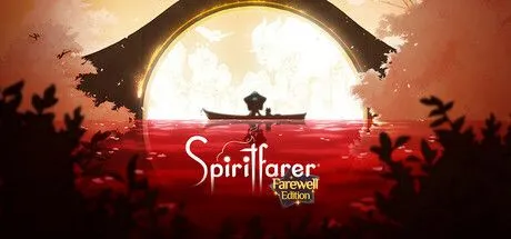 Poster game Spiritfarer với Stella và Daffodil trên con thuyền tinh linh