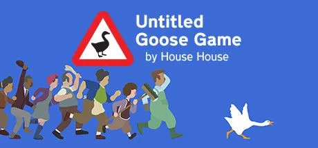Poster game Untitled Goose Game với chú ngỗng tinh nghịch