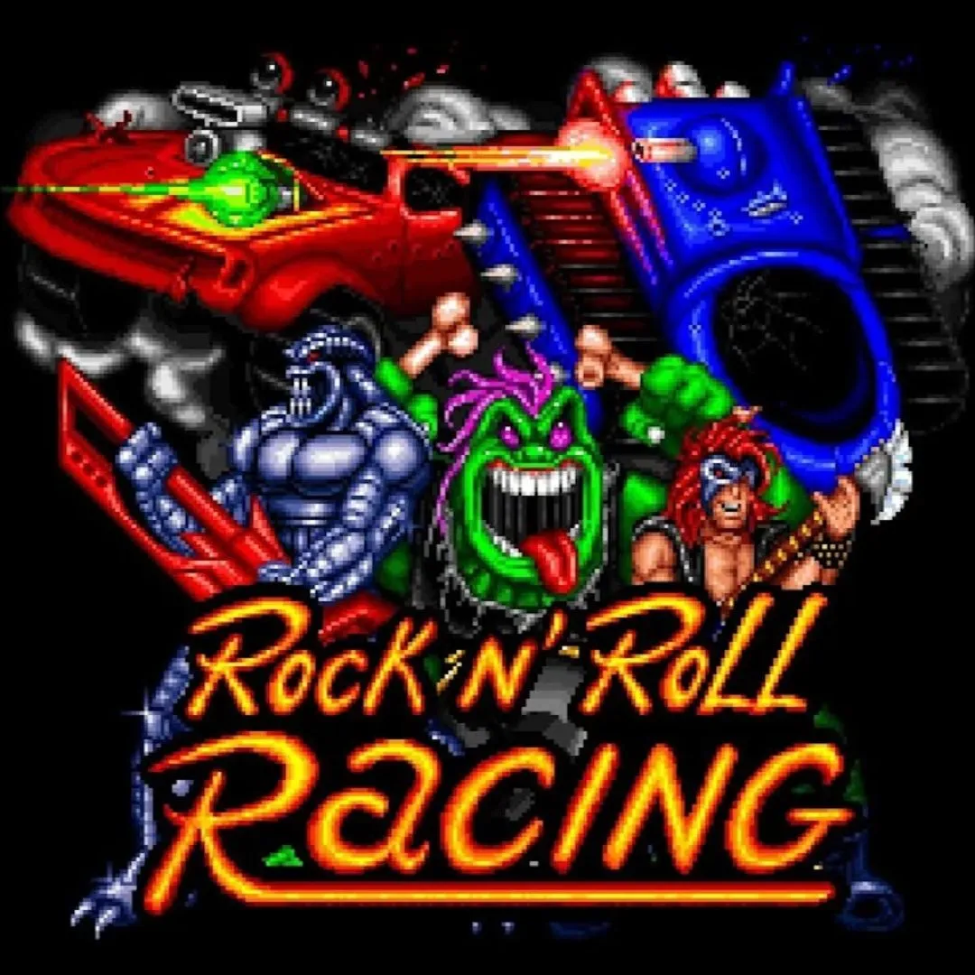 Rock n' Roll Racing - Xe đua isometric với âm nhạc rock sôi động trên SNES.