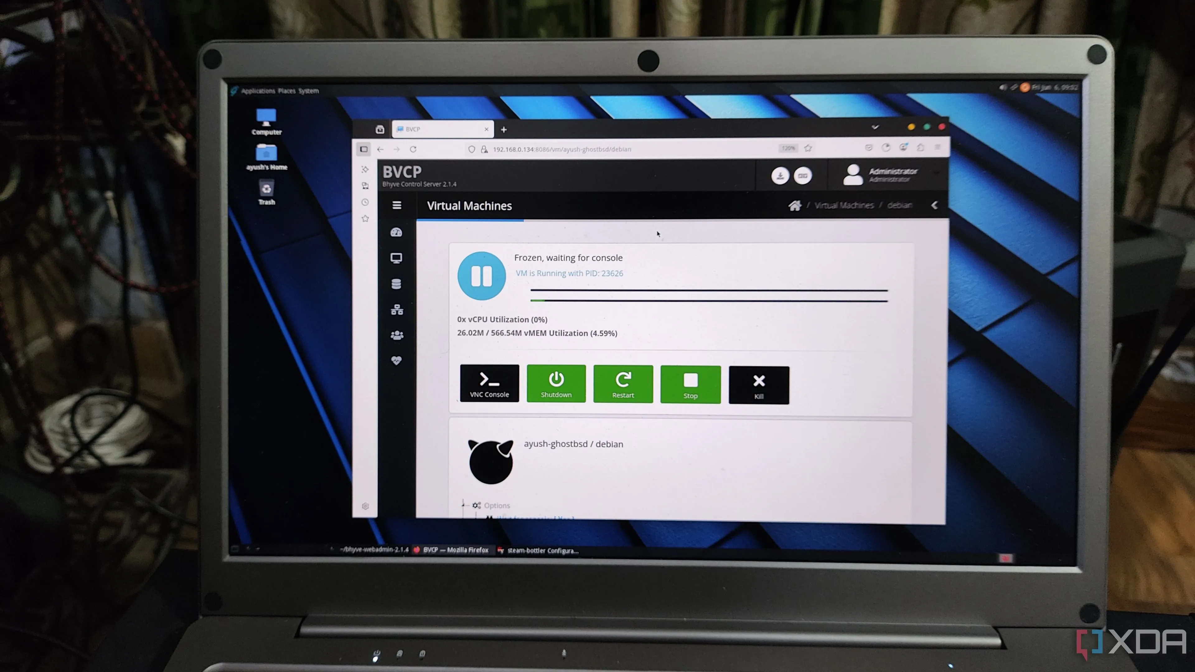 Sử dụng Bhyve web admin để quản lý máy ảo trên GhostBSD, tối ưu cho DevOps