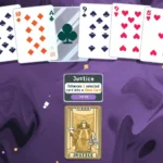 Thẻ bài Balatro nổi bật trên nền tím, biểu tượng cho game indie đổi mới.