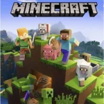 Thế giới khối hộp Minecraft với các nhân vật và công trình biểu tượng