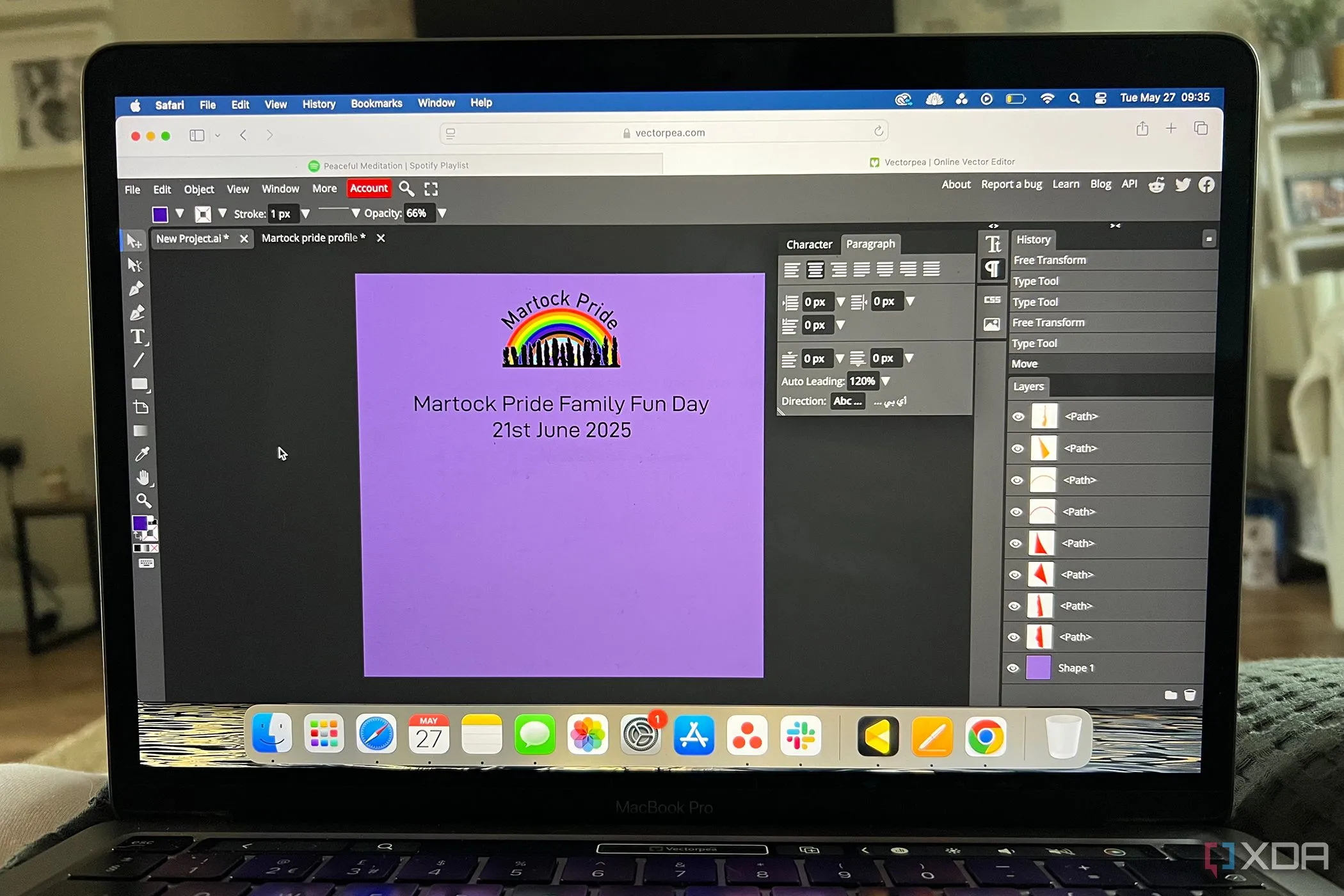 Thiết kế dự án Martock Pride đang mở trên Vectorpea