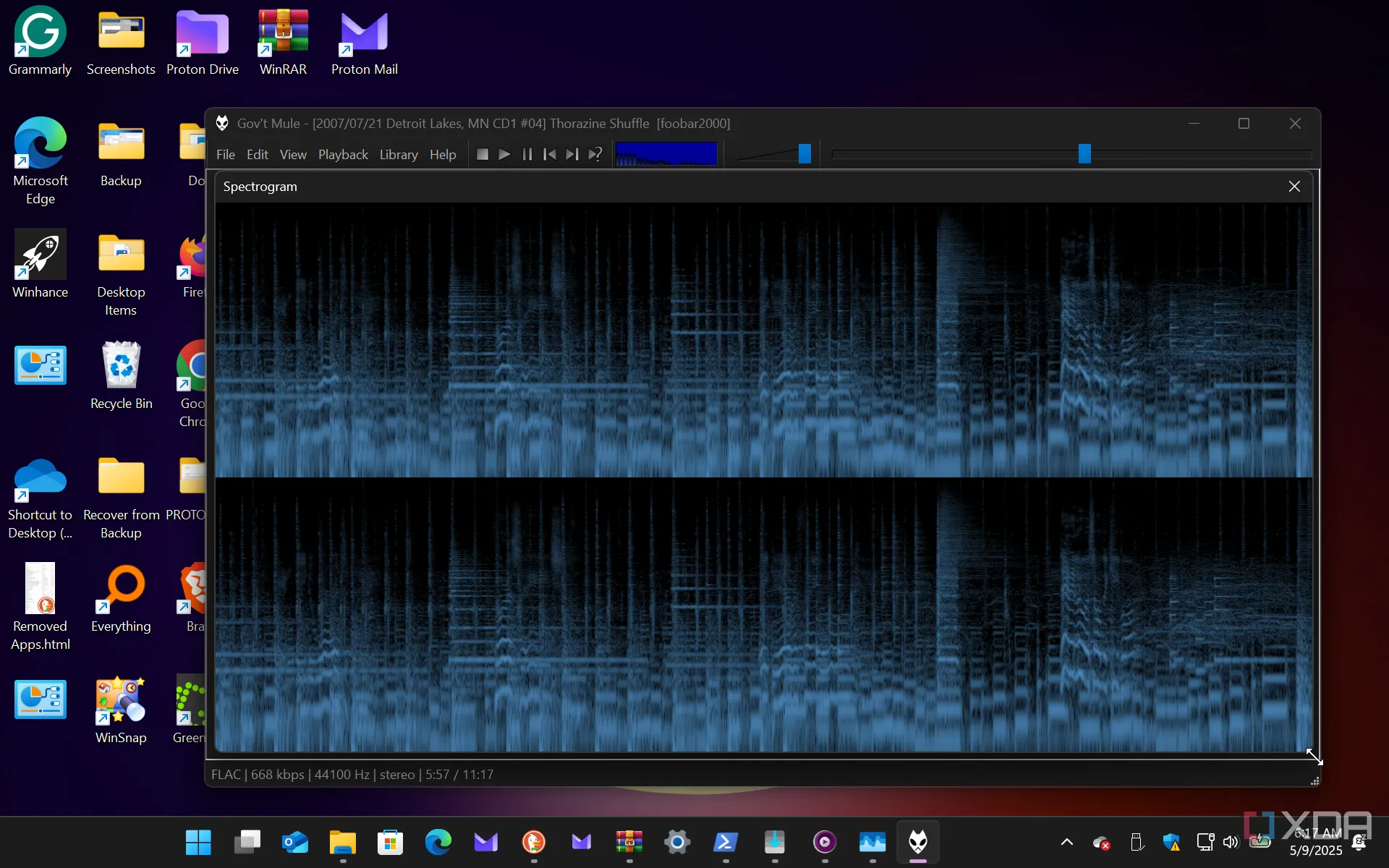 Tính năng hiển thị hiệu ứng âm thanh (visualization) trên Foobar2000