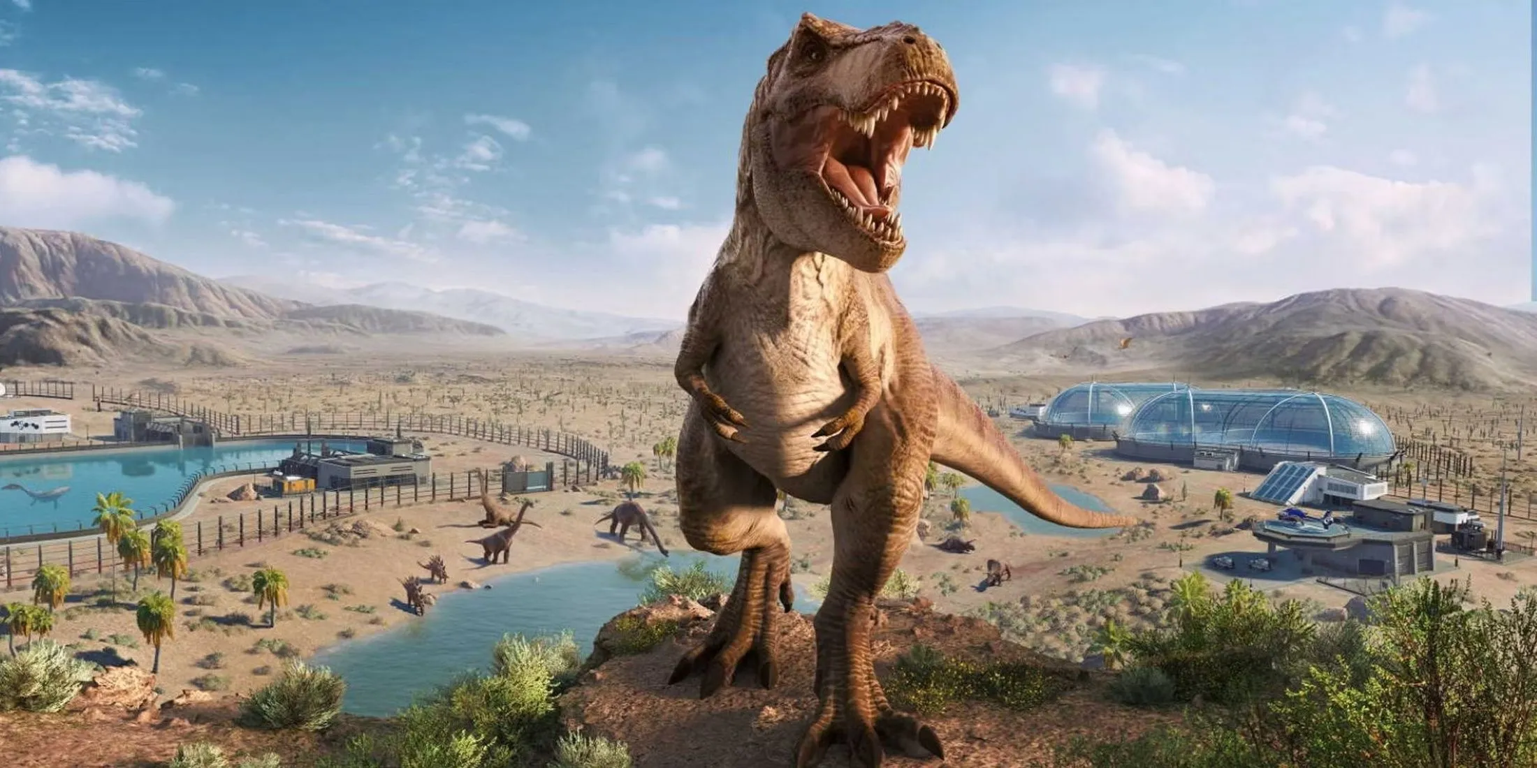 Toàn cảnh một công viên khủng long ấn tượng được xây dựng trong Jurassic World Evolution 2