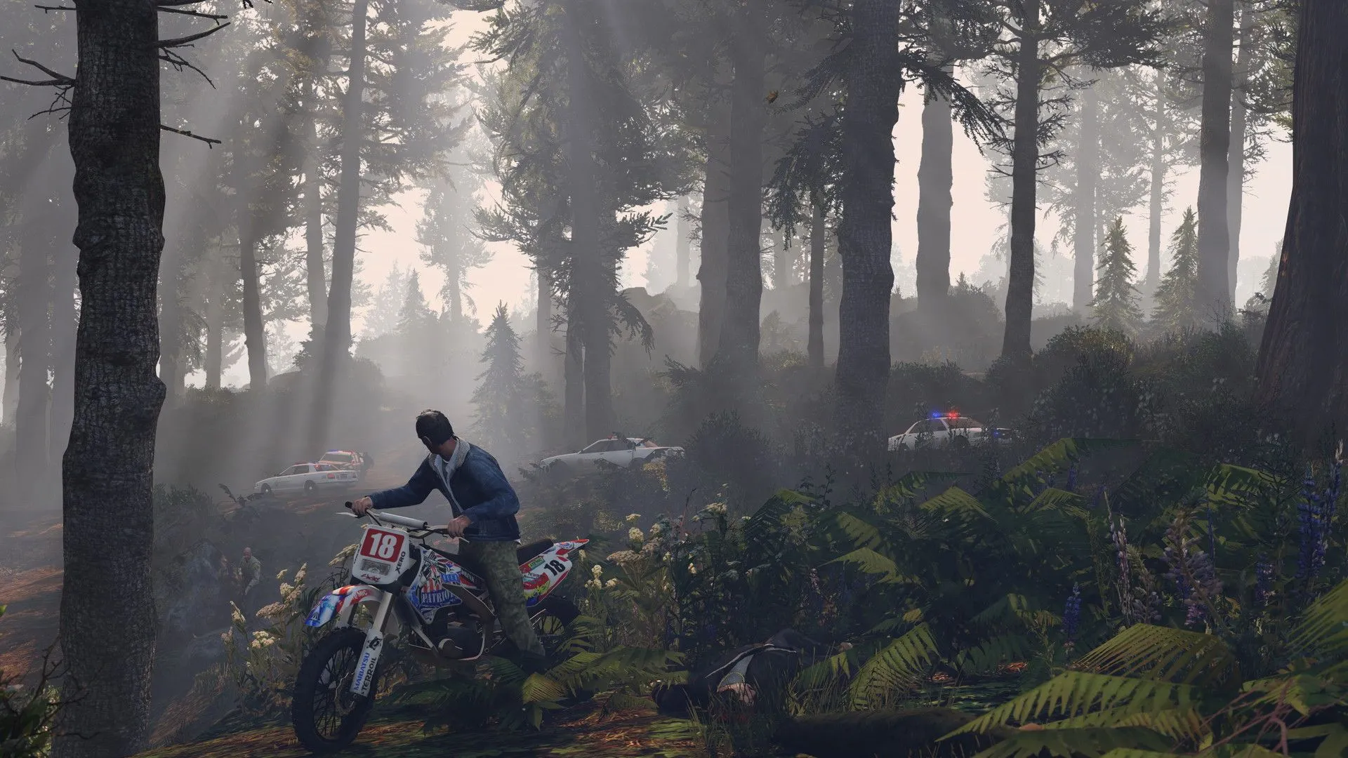 Trevor Phillips lái mô tô địa hình khám phá khu rừng trong bản cập nhật GTA V PC mới
