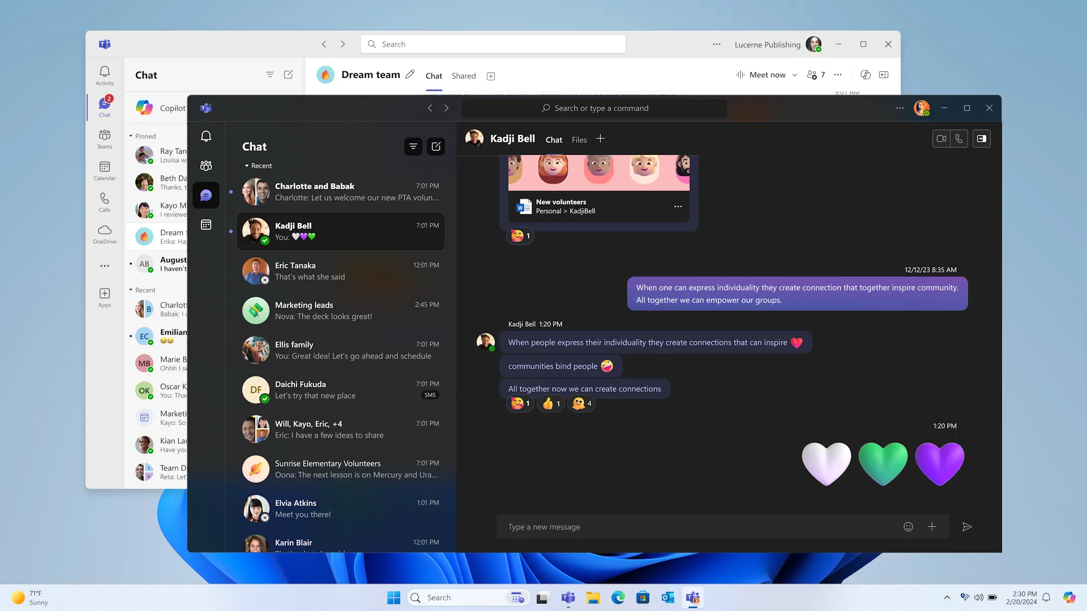 Ứng dụng Microsoft Teams với giao diện người dùng thống nhất và hiện đại