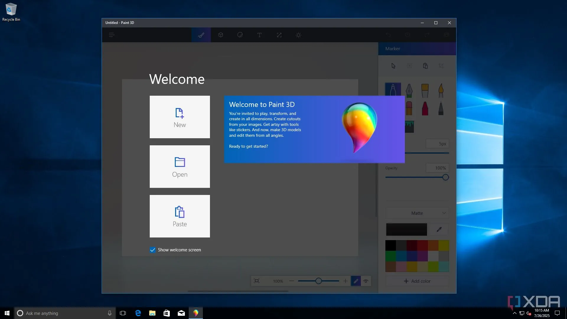 Ứng dụng Paint 3D, một sản phẩm khác của Microsoft sau đó đã bị ngừng hỗ trợ