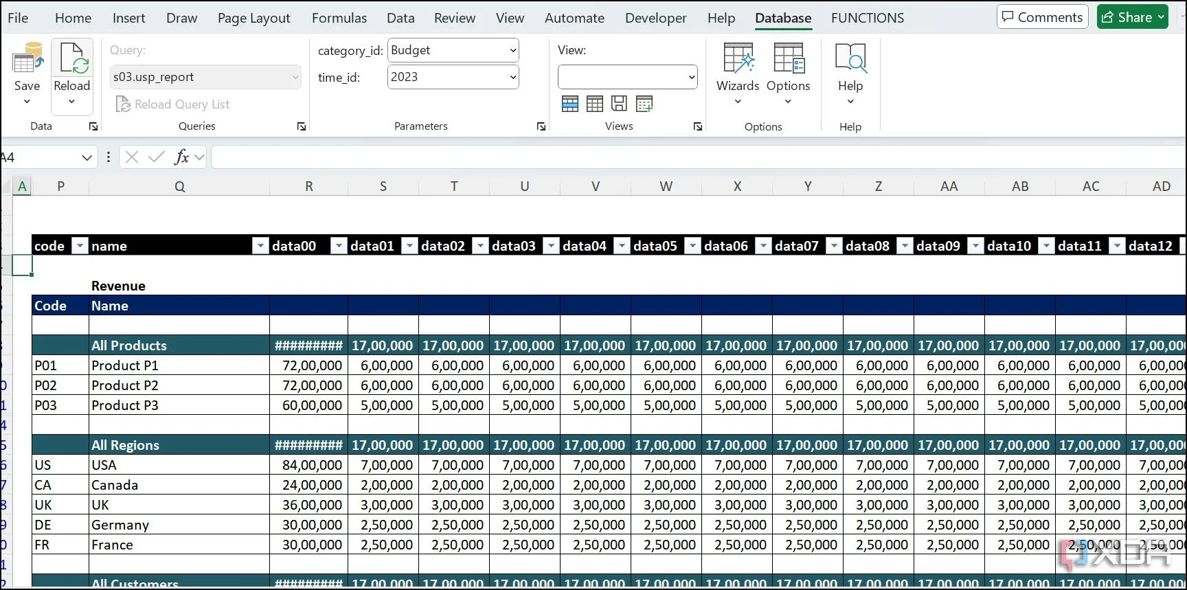 Ví dụ sử dụng SaveToDB trong phân tích tài chính, kết nối Excel với dữ liệu kế toán trực tiếp.