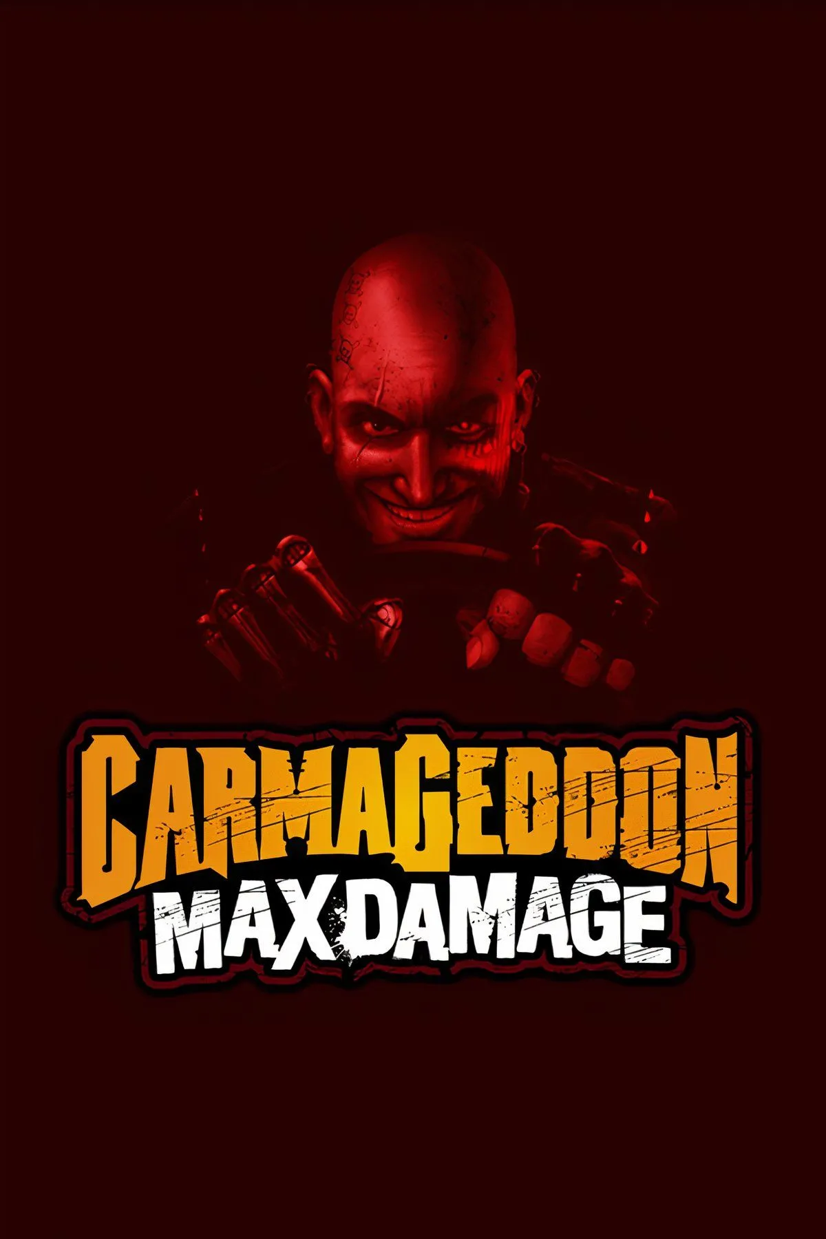 Xe chiến đấu đang phá hủy mọi thứ trong game Carmageddon Max Damage, thể hiện sự hỗn loạn và tàn bạo đặc trưng của trò chơi.