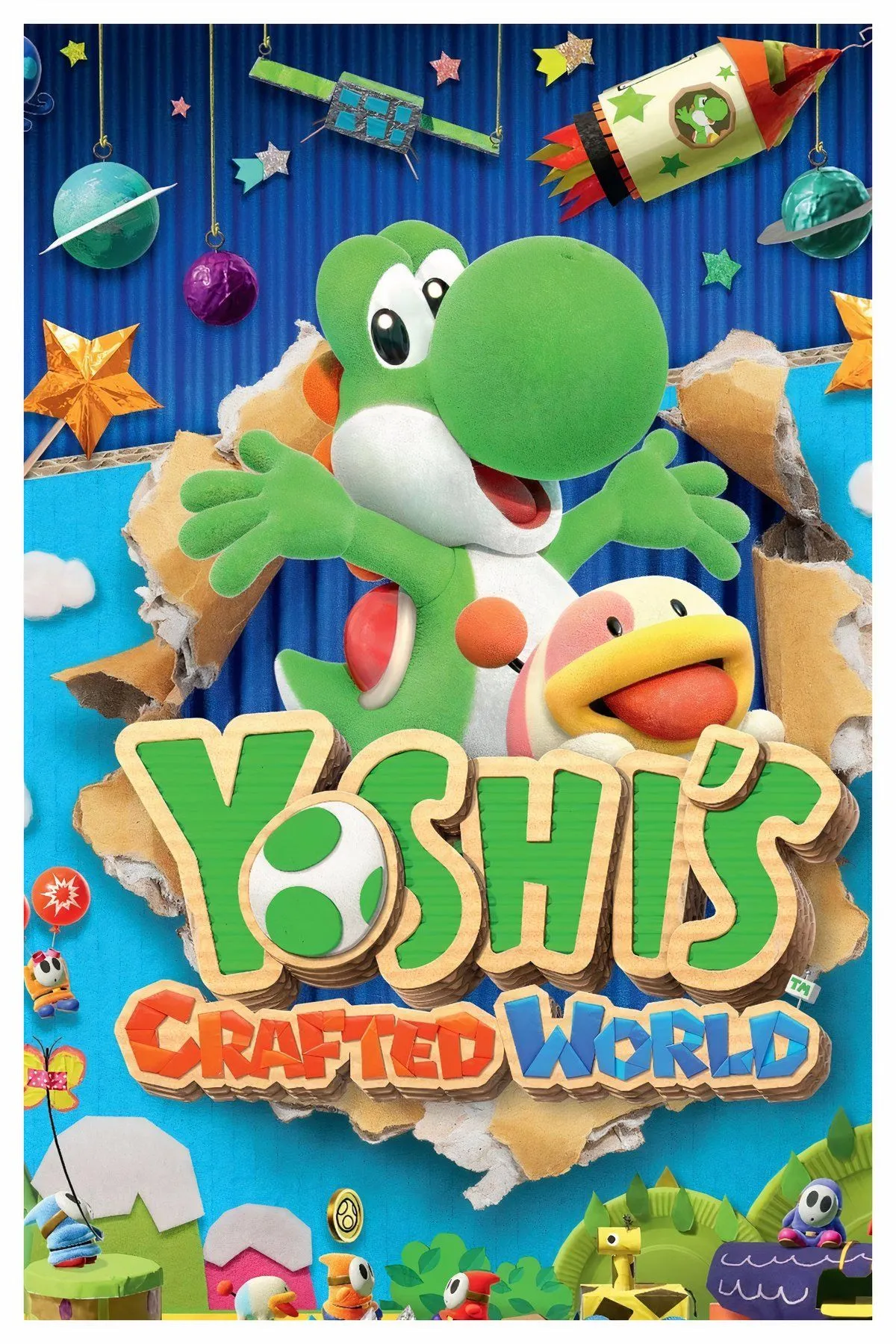 Yoshi trong thế giới giấy thủ công của Yoshi's Crafted World